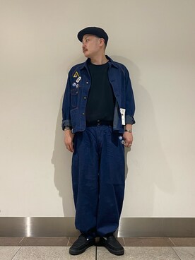 「MANEBU（マネブ）のアイテム」を使った、Yuya Sasakiさん（メンズ・179cm）の秋コーディネート