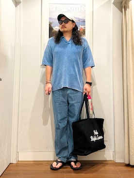 「URBAN RESEARCH Sonny Label（アーバンリサーチサニーレーベル）のアイテム（パンツ）」を使った、Yuya Sasakiさん（メンズ・179cm）の夏コーディネート