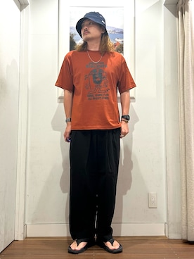「URBAN RESEARCH Sonny Label（アーバンリサーチサニーレーベル）のアイテム（帽子）」を使った、Yuya Sasakiさん（メンズ・179cm）の夏コーディネート