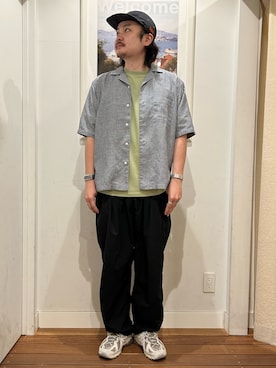 「URTECH」｜「アイテム（キャップ）」を使った、Yuya Sasakiさん（メンズ・179cm）の夏コーディネート