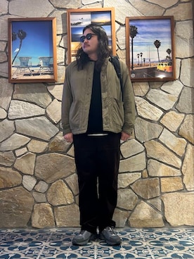「KANEKO OPTICAL（カネコオプティカル）の『別注』KANEKO OPTICAL×URBAN RESEARCH　URA-06（メガネ）」を使った、Yuya Sasakiさん（メンズ・179cm）の冬コーディネート