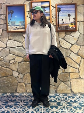 「KANEKO OPTICAL（カネコオプティカル）の『別注』KANEKO OPTICAL×URBAN RESEARCH　URA-06（メガネ）」を使った、Yuya Sasakiさん（メンズ・179cm）の秋コーディネート