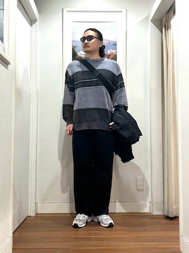 「KANEKO OPTICAL（カネコオプティカル）の『別注』KANEKO OPTICAL×URBAN RESEARCH　URA-06（メガネ）」を使った、Yuya Sasakiさん（メンズ・179cm）の秋コーディネート