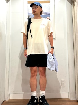 「URBAN RESEARCH Sonny Label（アーバンリサーチサニーレーベル）のアイテム（帽子）」を使った、Yuya Sasakiさん（メンズ・179cm）の夏コーディネート