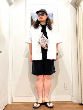 「ARMY TWILL（アーミーツイル）のアイテム（トップス）」を使った、Yuya Sasakiさん（メンズ・179cm）の夏コーディネート