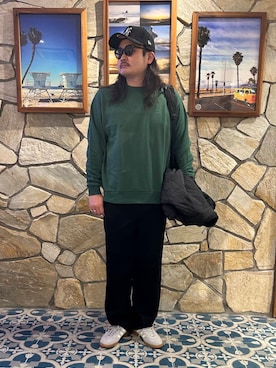 「KANEKO OPTICAL（カネコオプティカル）の『別注』KANEKO OPTICAL×URBAN RESEARCH　URA-06（メガネ）」を使った、Yuya Sasakiさん（メンズ・179cm）の秋コーディネート