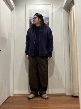 「URBAN RESEARCH Sonny Label（アーバンリサーチサニーレーベル）のヘビーウェイトコットンベーシックスウェット（スウェット）」を使った、Yuya Sasakiさん（メンズ・179cm）の冬コーディネート