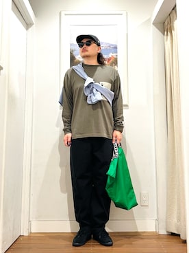 「アイテム（チノパンツ）」を使った、Yuya Sasakiさん（メンズ・179cm）の夏コーディネート