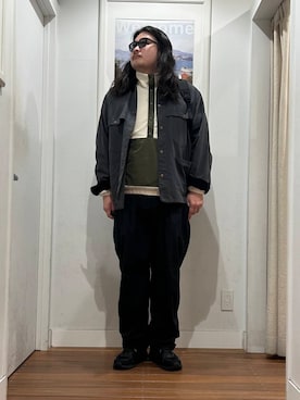 「アイテム（カバーオール）」を使った、Yuya Sasakiさん（メンズ・179cm）の秋コーディネート