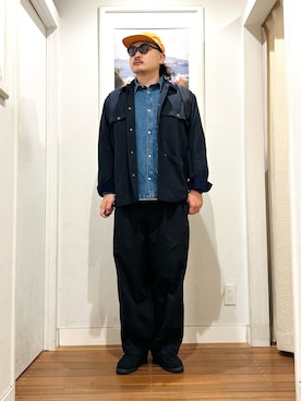「アイテム（カバーオール）」を使った、Yuya Sasakiさん（メンズ・179cm）の秋コーディネート