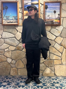 「KANEKO OPTICAL（カネコオプティカル）の『別注』KANEKO OPTICAL×URBAN RESEARCH　URA-06（メガネ）」を使った、Yuya Sasakiさん（メンズ・179cm）の秋コーディネート