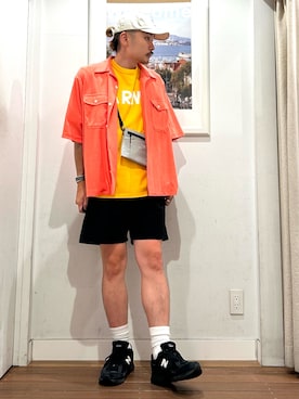 「URBAN RESEARCH Sonny Label（アーバンリサーチサニーレーベル）のアイテム（帽子）」を使った、Yuya Sasakiさん（メンズ・179cm）の夏コーディネート
