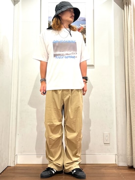 「URBAN RESEARCH Sonny Label（アーバンリサーチサニーレーベル）のアイテム（帽子）」を使った、Yuya Sasakiさん（メンズ・179cm）の夏コーディネート