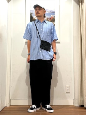 「URBAN RESEARCH Sonny Label（アーバンリサーチサニーレーベル）のアイテム（帽子）」を使った、Yuya Sasakiさん（メンズ・179cm）の夏コーディネート