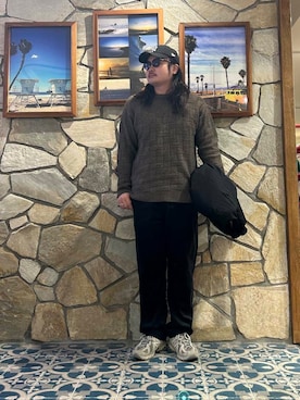 「KANEKO OPTICAL（カネコオプティカル）の『別注』KANEKO OPTICAL×URBAN RESEARCH　URA-06（メガネ）」を使った、Yuya Sasakiさん（メンズ・179cm）の冬コーディネート