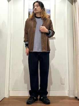 「FORK&SPOON（フォークアンドスプーン）のアイテム（Tシャツ/カットソー）」を使った、Yuya Sasakiさん（メンズ・179cm）の秋コーディネート