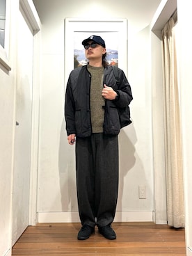 「アイテム（バックパック/リュック）」を使った、Yuya Sasakiさん（メンズ・179cm）の冬コーディネート