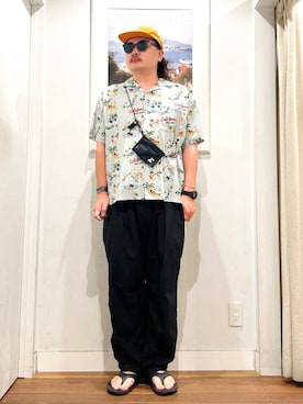 「アイテム（ポーチ）」を使った、Yuya Sasakiさん（メンズ・179cm）の夏コーディネート
