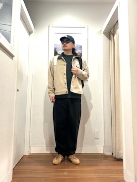 「アイテム（キャップ）」を使った、Yuya Sasakiさん（メンズ・179cm）の秋コーディネート