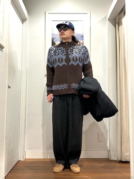 「アイテム（その他アウター）」を使った、Yuya Sasakiさん（メンズ・179cm・30代）の冬コーディネート