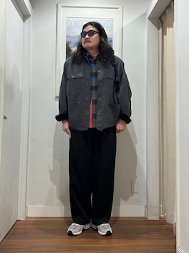 「アイテム（カバーオール）」を使った、Yuya Sasakiさん（メンズ・179cm）の秋コーディネート
