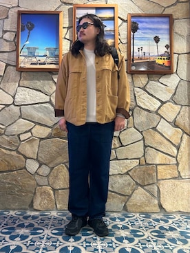「アイテム（カバーオール）」を使った、Yuya Sasakiさん（メンズ・179cm）の秋コーディネート