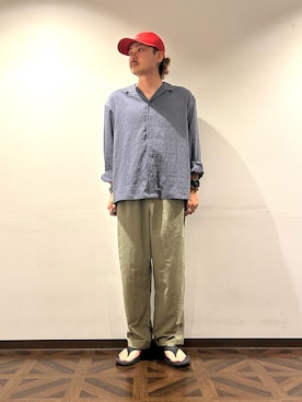 「URBAN RESEARCH Sonny Label（アーバンリサーチサニーレーベル）のアイテム（パンツ）」を使った、Yuya Sasakiさん（メンズ・179cm）の夏コーディネート