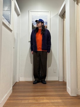 「KANEKO OPTICAL（カネコオプティカル）の『別注』KANEKO OPTICAL×URBAN RESEARCH　URA-06（メガネ）」を使った、Yuya Sasakiさん（メンズ・179cm）の冬コーディネート