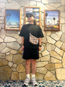 「アイテム（メガネ）」を使った、Yuya Sasakiさん（メンズ・179cm）の夏コーディネート