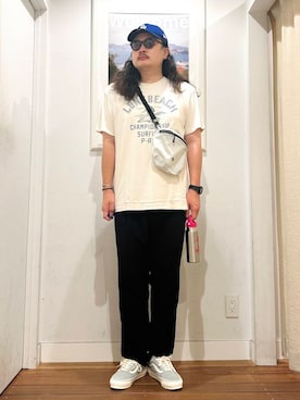 「URBAN RESEARCH Sonny Label（アーバンリサーチサニーレーベル）のアイテム（パンツ）」を使った、Yuya Sasakiさん（メンズ・179cm）の夏コーディネート