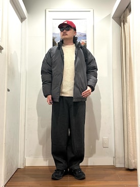 「アイテム（ニット/セーター）」を使った、Yuya Sasakiさん（メンズ・179cm・30代）の冬コーディネート