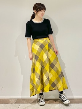 「マスタードイエロー」｜karin_mamaさん（レディース・158cm）の秋コーディネート