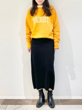 「カラースウェット」｜karin_mamaさん（レディース・158cm）の冬コーディネート