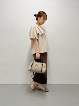 「出勤コーデ」｜「アイテム（バレエシューズ）」を使った、RODE SKO (ロデスコ)さん（レディース・158cm）の春コーディネート