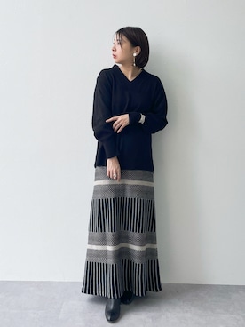 「Soiunique（スワユニーク）のアイテム（スカート）」を使った、さなさん（レディース・160cm）の秋コーディネート