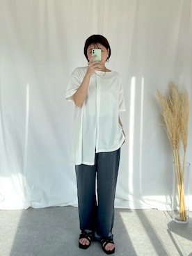 「TOGA PULLA（トーガ　プルラ）のアイテム」を使った、さなさん（レディース・160cm）の夏コーディネート