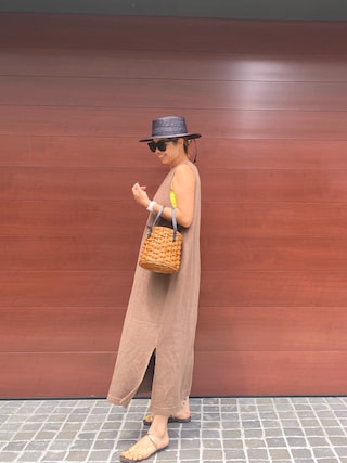 BAGMATI/バグマティー ARULOG/アラログ ヌメ革巾着付きカゴバッグ The Bagmati ハンドバッグ BAGMATI LEATHER HANDLE ARUROG