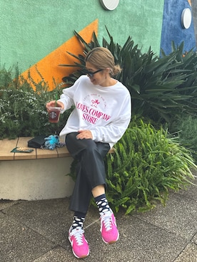 「アイテム（ヘアゴム）」を使った、naaaamiさん（レディース・158cm）の秋コーディネート