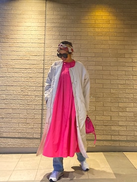 「ヘアバンド」｜「アイテム（その他アウター）」を使った、naaaamiさん（レディース・158cm）の冬コーディネート