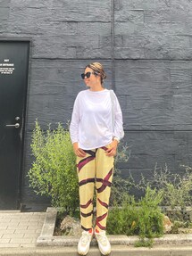 アメリ ヴィンテージ WATER COLORS LINE CUT PANTS Ameri VINTAGE - 【Ameri】WATER COLORS LINE CUT PANTS パンツ