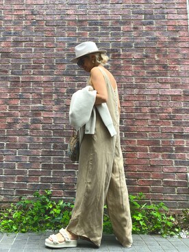 「URBAN RESEARCH Sonny Label（アーバンリサーチサニーレーベル）のアイテム（サロペット/オーバーオール）」を使った、naaaamiさん（レディース・158cm）の秋コーディネート