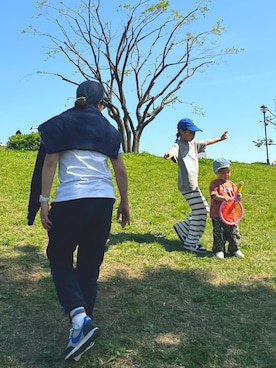 「FRUIT OF THE LOOM（フルーツオブザルーム）のアイテム」を使った、naaaamiさん（レディース・158cm）の春コーディネート