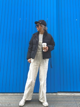 「PUBLIC TOKYO（パブリックトウキョウ）のアイテム（ジャケット/アウター）」を使った、naaaamiさん（レディース・158cm）の冬コーディネート