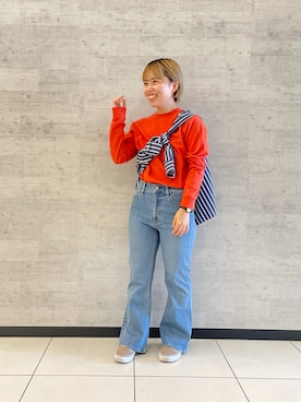 「MANUAL ALPHABET（マニュアル アルファベット）のアイテム」を使った、チビさん（レディース・145cm）の秋コーディネート