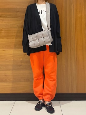 「THE SHINZONE（ザ　シンゾーン）のアイテム（スウェットパンツ）」を使った、Minakoさん（レディース・157cm）の春コーディネート