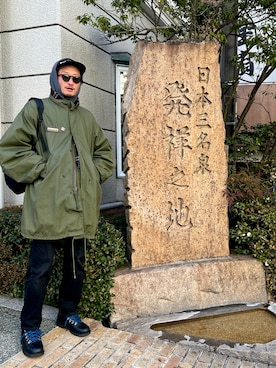 「MERRELL（メレル）のアイテム」を使った、将軍さん（メンズ・188cm）の冬コーディネート