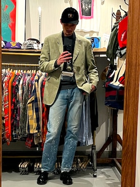 「アイテム（財布）」を使った、将軍さん（メンズ・188cm）の春コーディネート