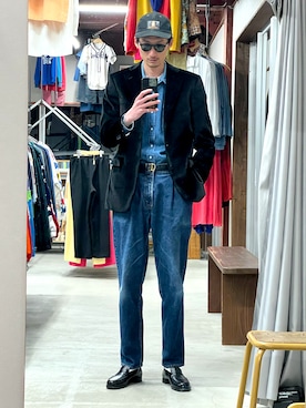 「Wrangler（ラングラー）のアイテム」を使った、将軍さん（メンズ・188cm）の冬コーディネート