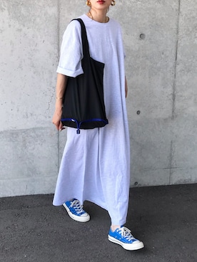 「OMNES（オムネス）のアイテム（バッグ）」を使った、Kumika☆さん（レディース・158cm）の夏コーディネート