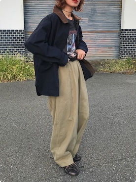 「アイテム（チノパンツ）」を使った、Kumika☆さん（レディース・158cm）の秋コーディネート